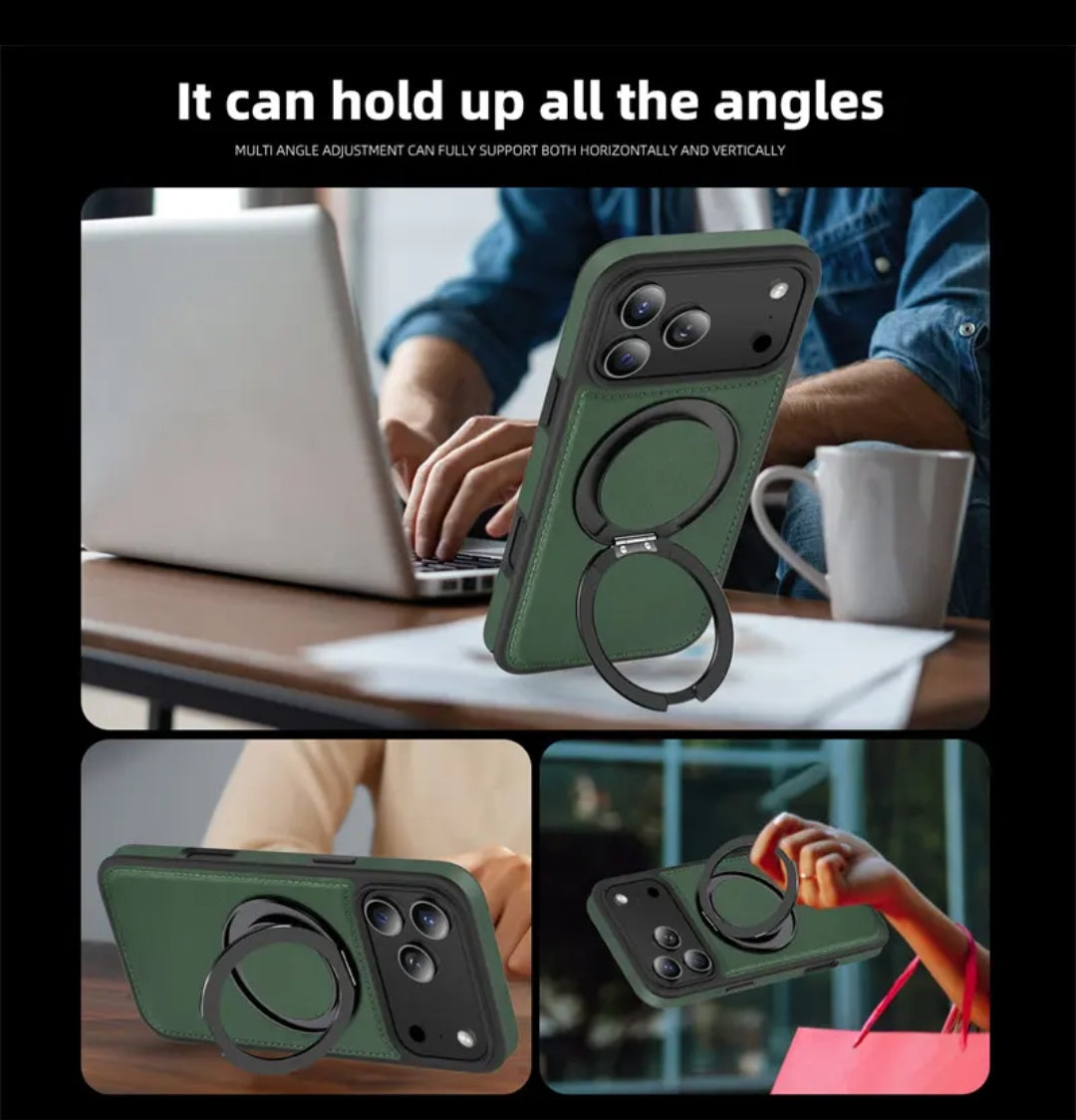 Business magnetic rotating stand shockproof case